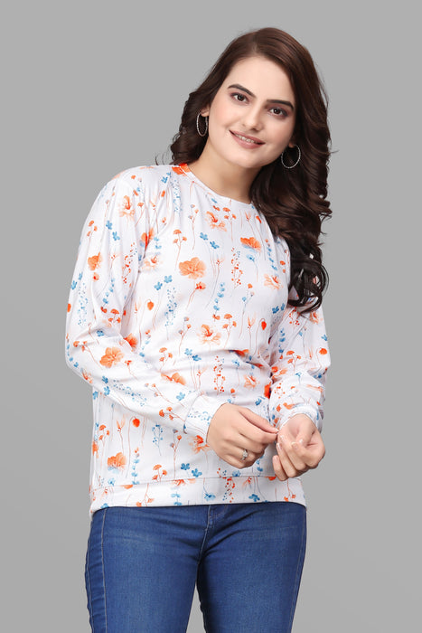 Women's Full Sleeves Printed T-Shirt