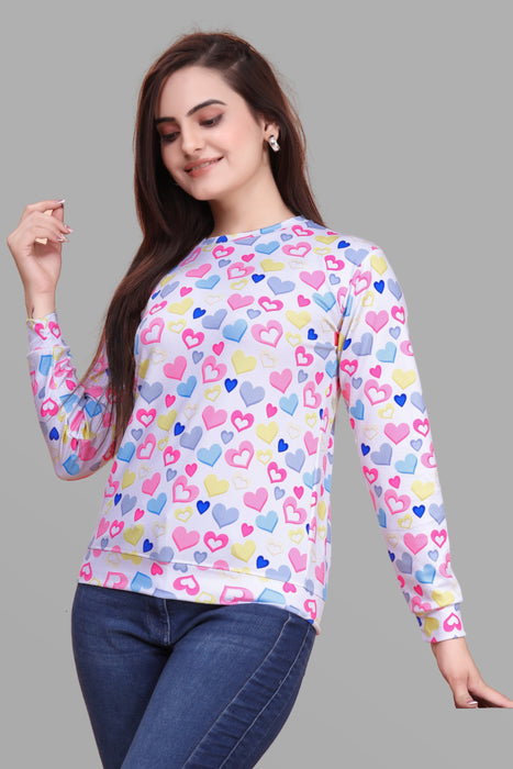 Women's Full Sleeves Printed T-Shirt