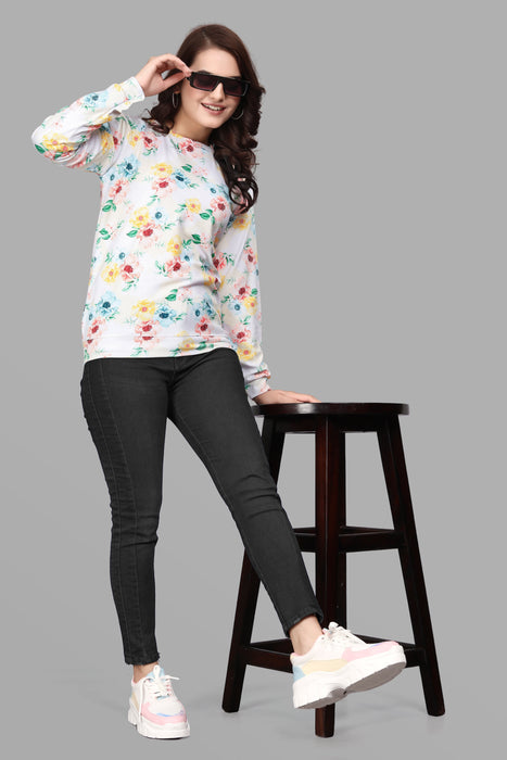 Women's Full Sleeves Printed T-Shirt