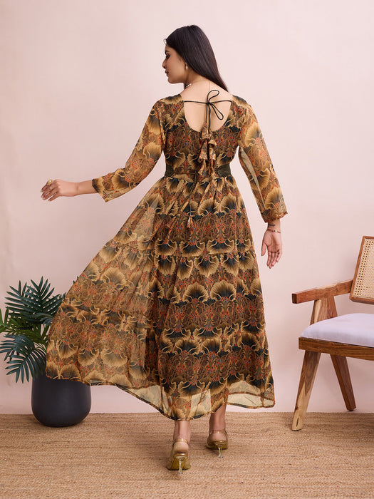 WOODY BROWN PRITEND MAXI GOWN