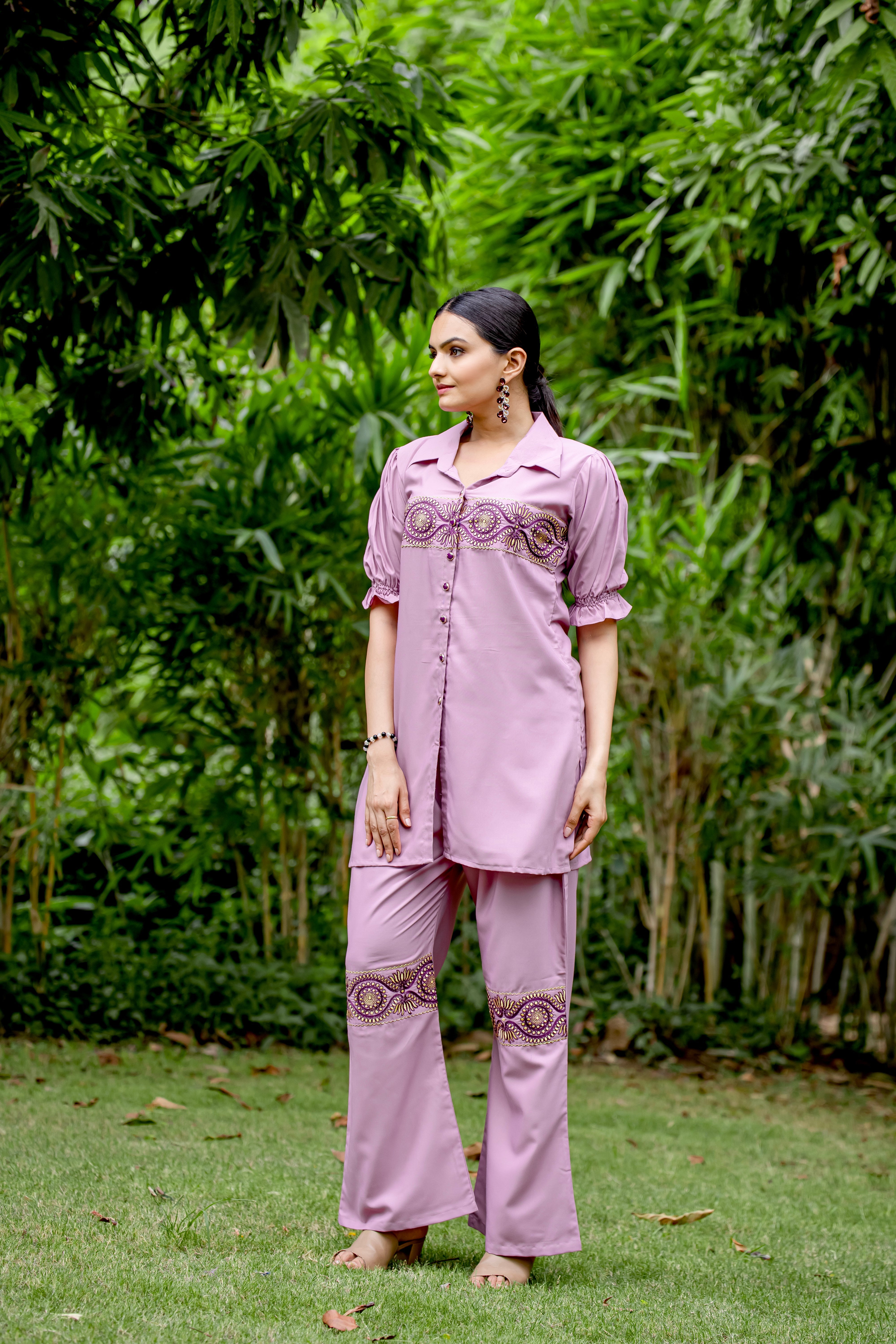 FADED PINK WITH EMBROIDERY CO-ORD SET