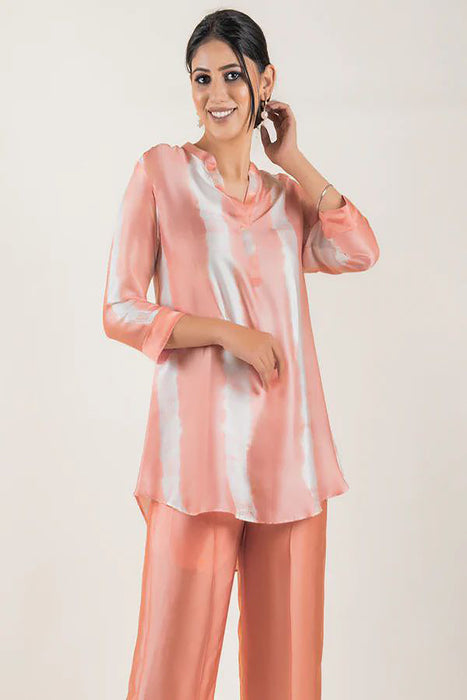 PETITE ORCHID MUSLIN COTTON TIE AND DIE 2 PIECE CO-ORD SET